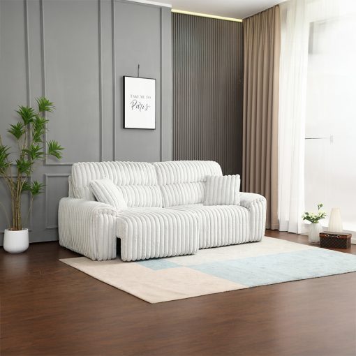 Acme Jaya Mondo Grey Corduroy Power Motion Sofa w/Sleeper & USB Port - Image 2