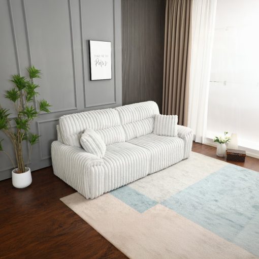 Acme Jaya Mondo Grey Corduroy Power Motion Sofa w/Sleeper & USB Port - Image 4