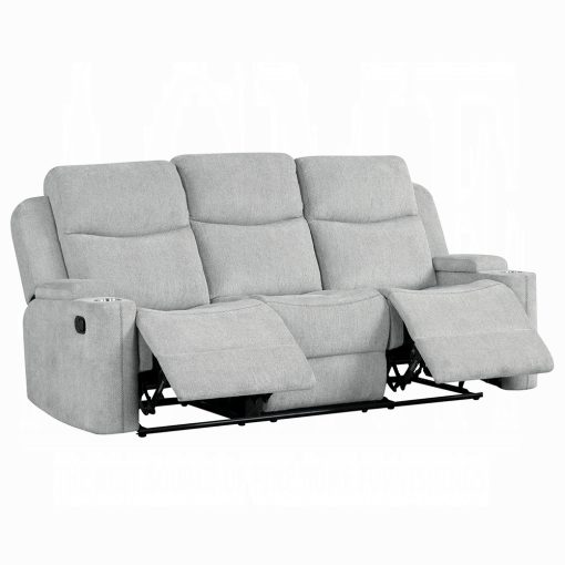 Acme Galya Light Gray Chenille Motion Sofa - Image 2