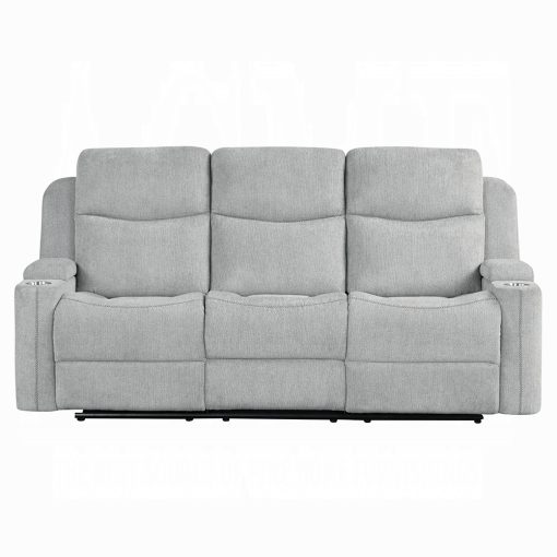 Acme Galya Light Gray Chenille Motion Sofa - Image 3