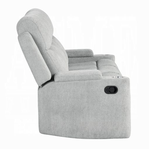 Acme Galya Light Gray Chenille Motion Sofa - Image 4