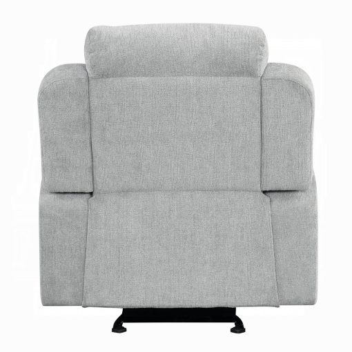 Acme Galya Light Gray Chenille Motion Glider Recliner - Image 5
