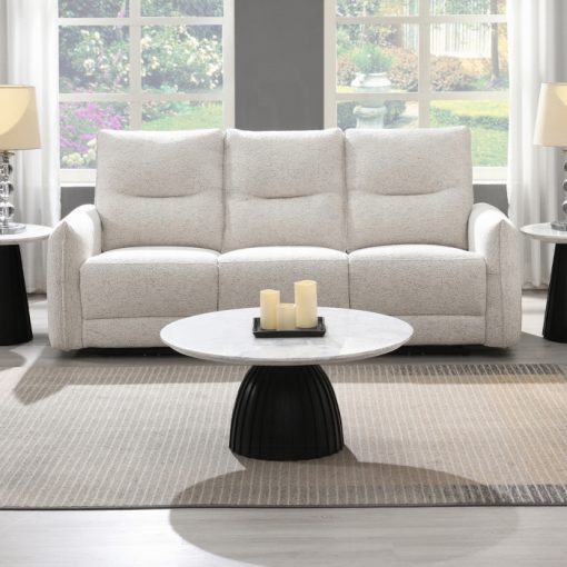 Acme Lalisa Cream Chenille Power Motion Sofa w/USB Port