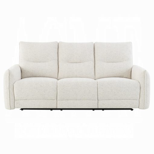 Acme Lalisa Cream Chenille Power Motion Sofa w/USB Port - Image 3