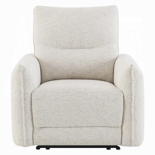 Acme Lalisa Cream Chenille Power Motion Recliner w/USB Port - Image 3