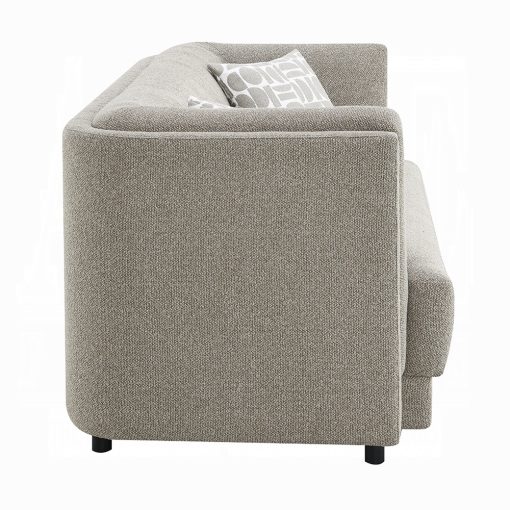 Acme Glenda Gray Chenille Sofa with 3 Pillows - Image 4