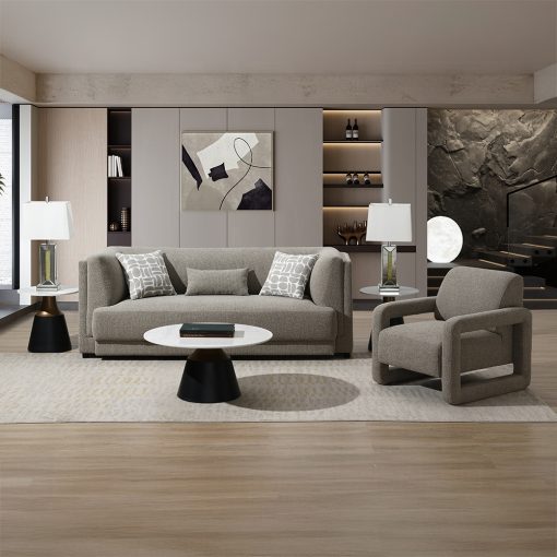 Acme Glenda Gray Chenille Accent Chair - Image 10