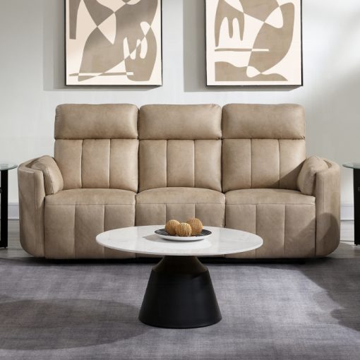 Acme Elison Dark Beige Polish Microfiber Motion Sofa