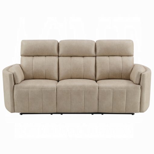 Acme Elison Dark Beige Polish Microfiber Motion Sofa - Image 3