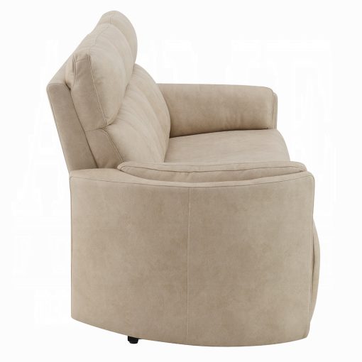 Acme Elison Dark Beige Polish Microfiber Motion Sofa - Image 4