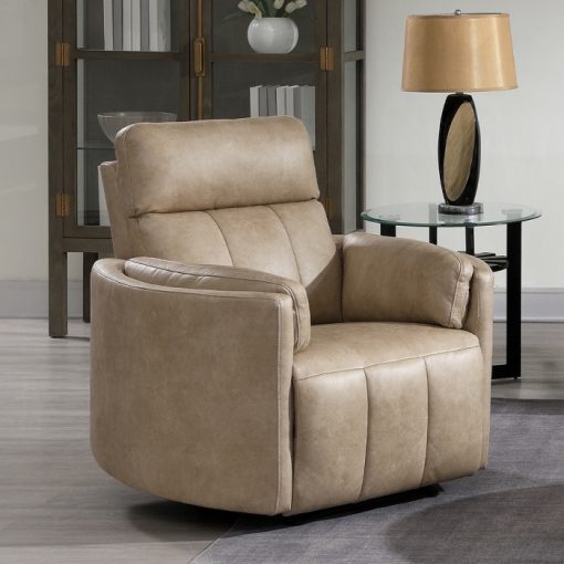 Acme Elison Dark Beige Polish Microfiber Motion Glider Recliner with Swivel