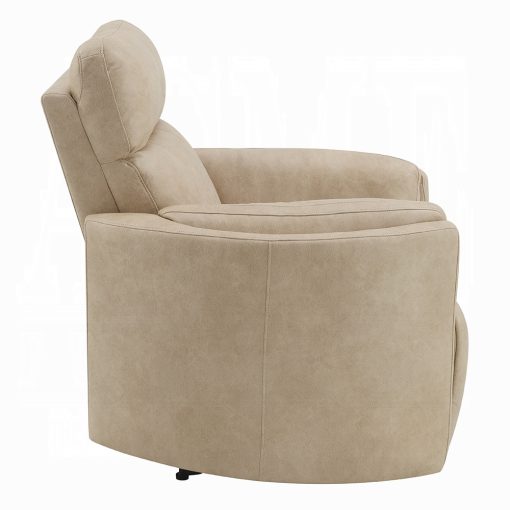 Acme Elison Dark Beige Polish Microfiber Motion Glider Recliner with Swivel - Image 5
