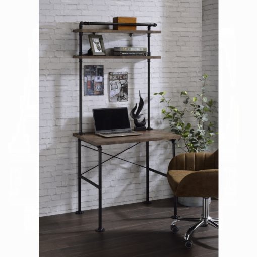 Acme Ensata Rustic Oak & Black Writing Desk