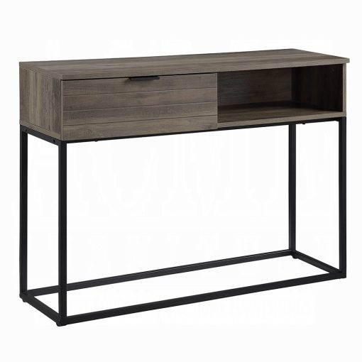 Acme Galeno Rustic Oak & Black Writing Desk - Image 2
