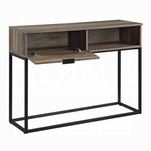 Acme Galeno Rustic Oak & Black Writing Desk - Image 5