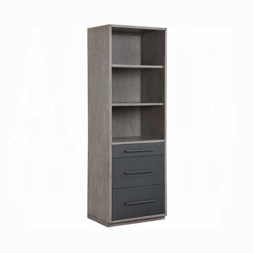 Acme Estevon Gray Oak Bookcase - Image 2