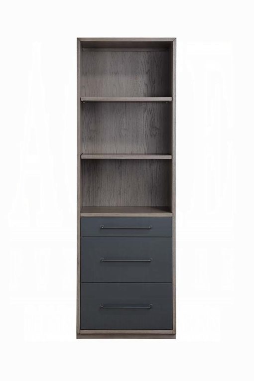 Acme Estevon Gray Oak Bookcase - Image 3