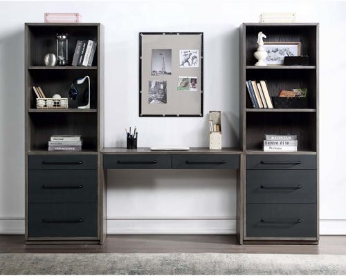 Acme Estevon Gray Oak Bookcase