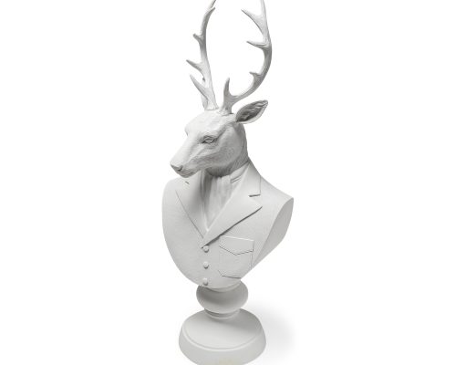 Alternative view of Mercana Mozart 8L x 6W White Resin Deer In A Suit