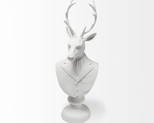Mercana Mozart 8L x 6W White Resin Deer In A Suit - Image 3