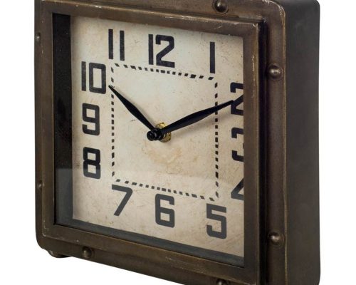 Alternative view of Mercana Redding Bronze Toned Metal Square Table Clock