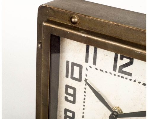 Mercana Redding Bronze Toned Metal Square Table Clock - Image 4