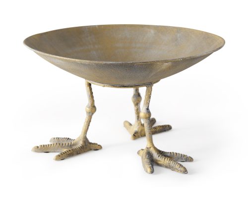 Alternative view of Mercana Chadwick II 13L x 13W Gold Metal Webbed Feet Bowl