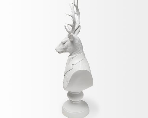 Mercana Mozart 8L x 6W White Resin Deer In A Suit - Image 4