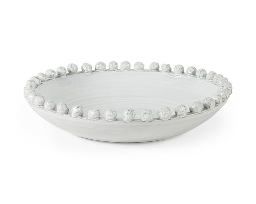 Alternative view of Mercana Basin 16" Round Off-White Glazed Decorative Bowl