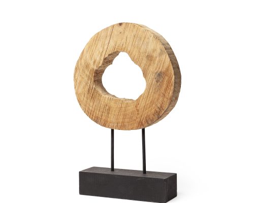 Mercana Ironwood II (Small) 13L x 4W Natural Wooden Circular Object - Image 2