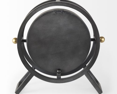 Mercana Gaston Gray Metal Circular Table Clock - Image 6