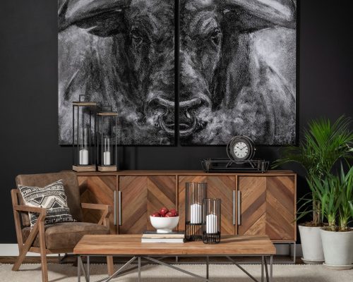Mercana Gaston Gray Metal Circular Table Clock