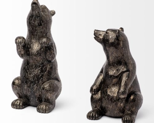 Mercana Sleuth (Set of 2) 9L x 8W Grizzly Bear Bookends - Image 7