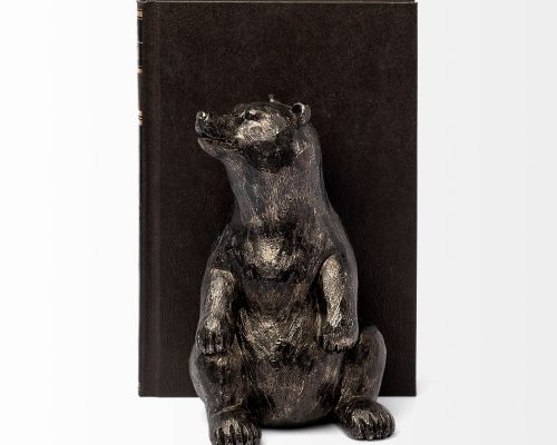 Mercana Sleuth (Set of 2) 9L x 8W Grizzly Bear Bookends - Image 9
