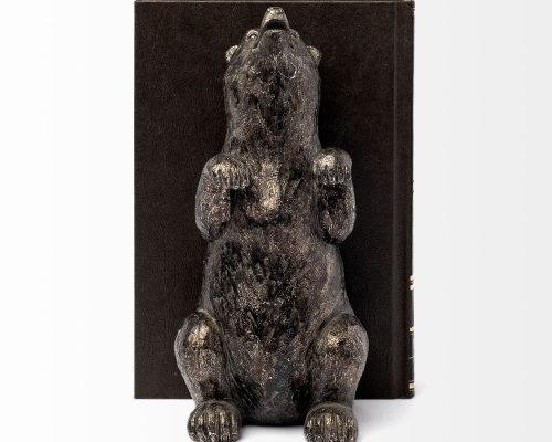 Mercana Sleuth (Set of 2) 9L x 8W Grizzly Bear Bookends - Image 8