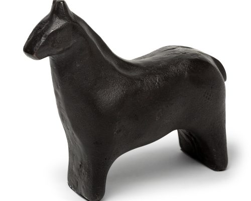 Alternative view of Mercana Sphynx II 7L x 2W Black Cast Aluminum Horse Shaped Object