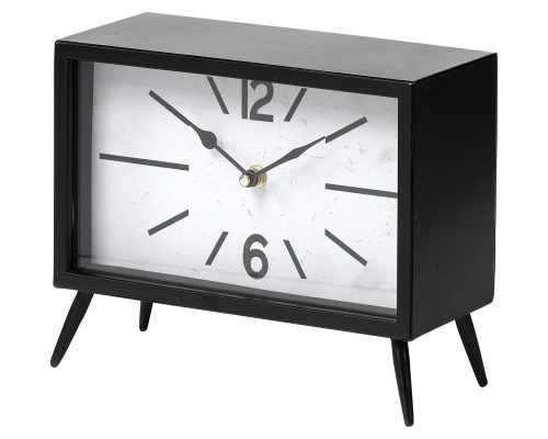 Alternative view of Mercana Lita Black Metal Rectangular Table Clock