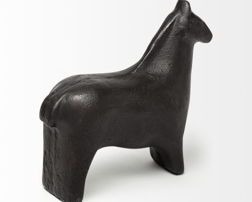 Mercana Sphynx II 7L x 2W Black Cast Aluminum Horse Shaped Object - Image 7