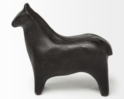 Mercana Sphynx II 7L x 2W Black Cast Aluminum Horse Shaped Object - Image 6
