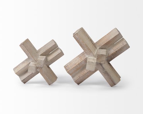 Mercana Vega II (Large) 7L x 7W Natural Wood Jack Object - Image 5