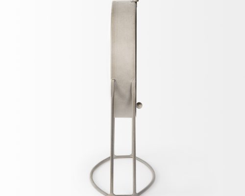 Mercana Aurus Matte Gray Metal Table Clock - Image 4