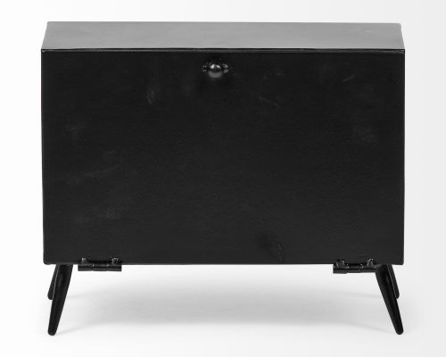 Mercana Lita Black Metal Rectangular Table Clock - Image 8