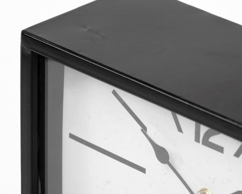 Mercana Lita Black Metal Rectangular Table Clock - Image 9
