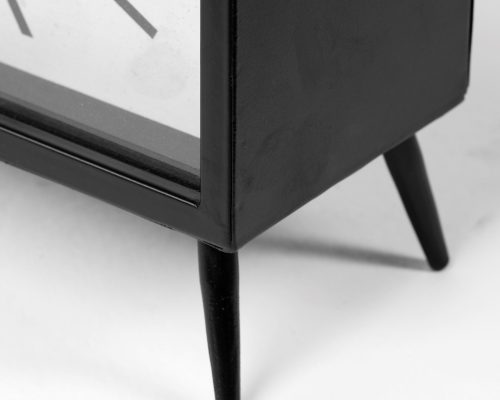 Mercana Lita Black Metal Rectangular Table Clock - Image 10