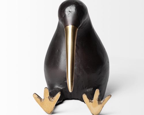 Mercana Dodo Kiwi 7L x 4W Black Cast Aluminum Mauritian Bird Sculpture - Image 6