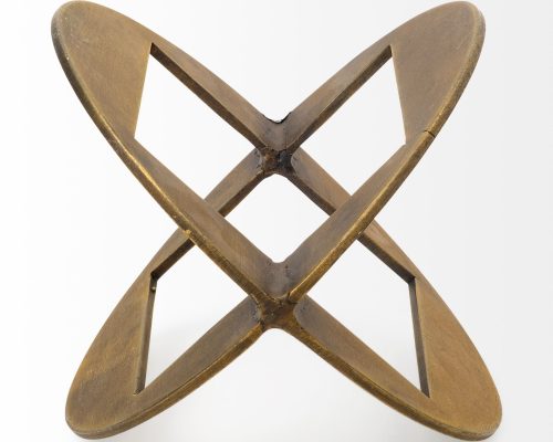 Mercana Cusco I (Small) 5L x 5W Gold Geometric Decorative Object - Image 5