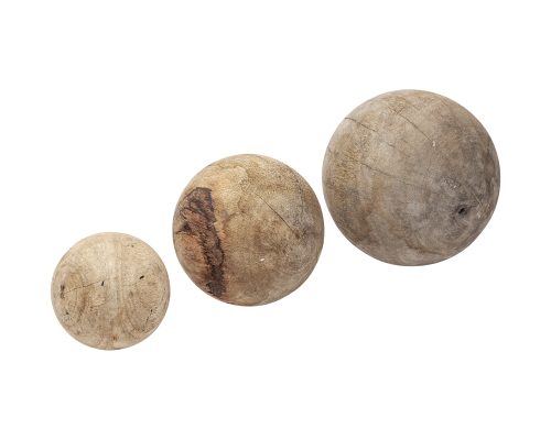 Mercana Carrick (Set of 3) Natural Wood Decorative Spheres - Image 2