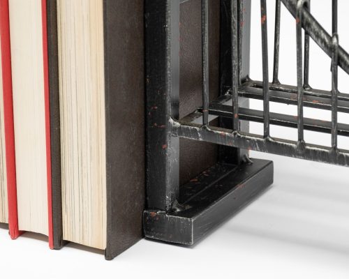 Mercana Suspension Set of 2 19L x 4W Brown Wrought Iron Suspension Bridge Bookends - Image 10