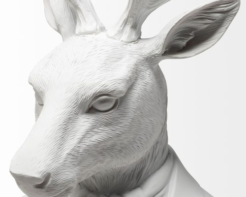 Mercana Mozart 8L x 6W White Resin Deer In A Suit - Image 6