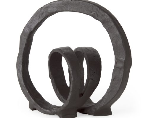 Alternative view of Mercana Stanislaw II Black Metal Infinite Ribbon Sculpture